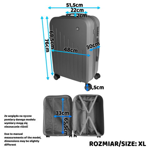 WYMIARY WALIZKI XL WYMIARY WALIZKI XL