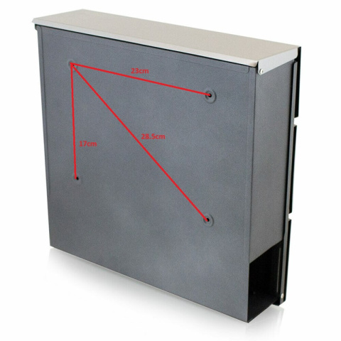 Skrzynka pocztowa na stojaku ze stali inox z gazetnikiem mocna odporna Skrzynka pocztowa na stojaku ze stali inox z gazetnikiem mocna odporna
