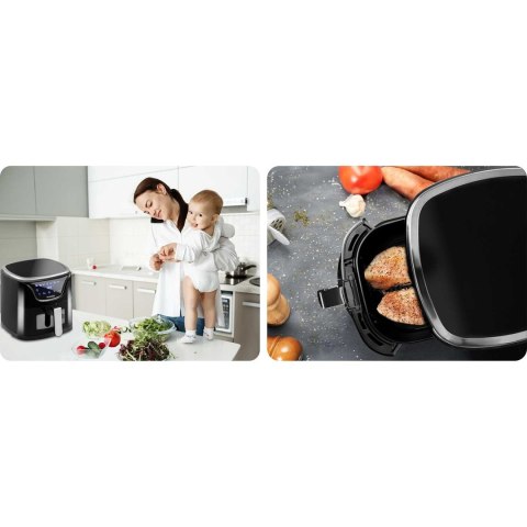 Frytkownica beztłuszczowa BD-652 czarno-srebrna Frytkownica beztłuszczowa BD-652 czarno-srebrna