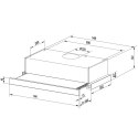 Okap kuchenny teleskopowy 50cm czarny BT-238 Okap kuchenny teleskopowy 50cm czarny BT-238