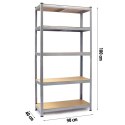 Regał metalowy magazynowy 180 x 90 x 40 cm Humberg HR-812 Regał metalowy magazynowy 180 x 90 x 40 cm Humberg HR-812