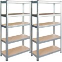 Regał metalowy magazynowy zestaw 2 szt 180 x 90 x 40 cm Humberg HR-812 Regał metalowy magazynowy zestaw 2 szt 180 x 90 x 40 cm Humberg HR-812