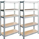 Regał metalowy magazynowy zestaw 2 szt 180 x 90 x 40 cm Humberg HR-812 Regał metalowy magazynowy zestaw 2 szt 180 x 90 x 40 cm Humberg HR-812