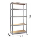 Regał metalowy magazynowy 180 x 90 x 40 cm Humberg HR-812 + pokrowiec GRATIS Regał metalowy magazynowy 180 x 90 x 40 cm Humberg HR-812 + pokrowiec GRATIS