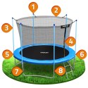 Trampolina ogrodowa 8ft/252cm z siatką wewnętrzną i drabinką Neo-Sport Trampolina ogrodowa 8ft/252cm z siatką wewnętrzną i drabinką Neo-Sport