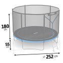 Trampolina ogrodowa 8ft/252cm z siatką zewnętrzną i drabinką Neo-Sport Trampolina ogrodowa 8ft/252cm z siatką zewnętrzną i drabinką Neo-Sport