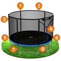 Trampolina ogrodowa 8ft/252cm z siatką zewnętrzną i drabinką Neo-Sport Trampolina ogrodowa 8ft/252cm z siatką zewnętrzną i drabinką Neo-Sport