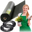 Agrotkanina ogrodowa 1,6 m x 100 m 90 g/m2 + 100 szpilek Plonos - czarna Agrotkanina ogrodowa 1,6 m x 100 m 90 g/m2 + 100 szpilek Plonos - czarna