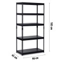 Regał metalowy magazynowy 183 x 90 x 45 cm Humberg HR-700 czarny Regał metalowy magazynowy 183 x 90 x 45 cm Humberg HR-700 czarny
