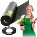 Agrotkanina ogrodowa 1,6 m x 50 m 90 g/m2 + 50 szpilek Plonos - czarna Agrotkanina ogrodowa 1,6 m x 50 m 90 g/m2 + 50 szpilek Plonos - czarna