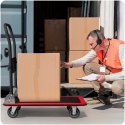Wózek transportowy platformowy HM-505 czarno-czerwony Wózek transportowy platformowy HM-505 czarno-czerwony
