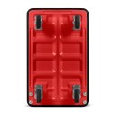 Wózek transportowy platformowy HM-506 czarno-czerwony Wózek transportowy platformowy HM-506 czarno-czerwony