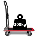 Wózek transportowy platformowy HM-506 czarno-czerwony Wózek transportowy platformowy HM-506 czarno-czerwony